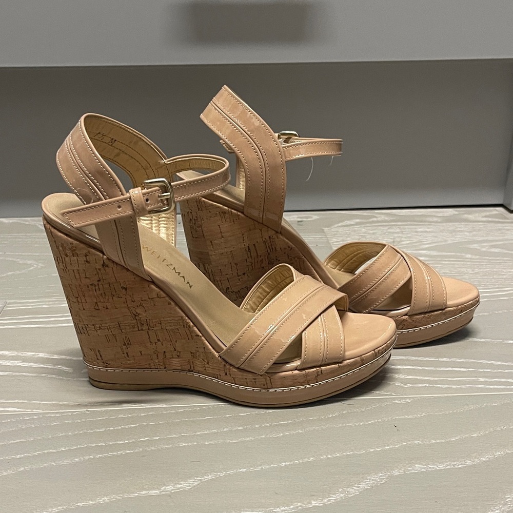 Stuart Weitzman Nude Strappy Heels